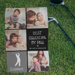 Personalised Best Grandpa by Par Photo Gift Golf Towel<br><div class="desc">Surprise your golf pro Grandpa with a Father's Day, Christmas or Birthday gift that he can proudly use on the golf course! Add 4 (four) custom pictures to this design from either your phone or computer, the sweet pun that reads 'Best Grandpa by Par', a cute little heart that can...</div>