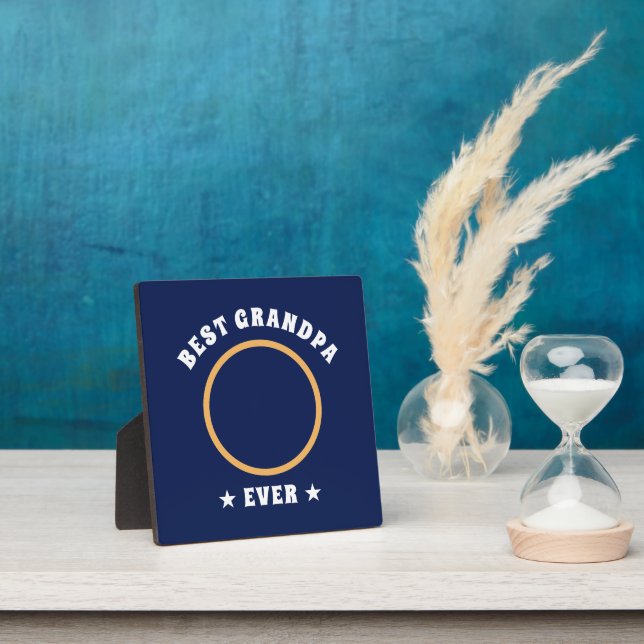 Personalised Best Grandpa Ever Custom Family Photo Plaque (Insitu)