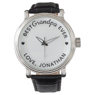 Personalised Best Grandpa Ever Custom Photo Watch