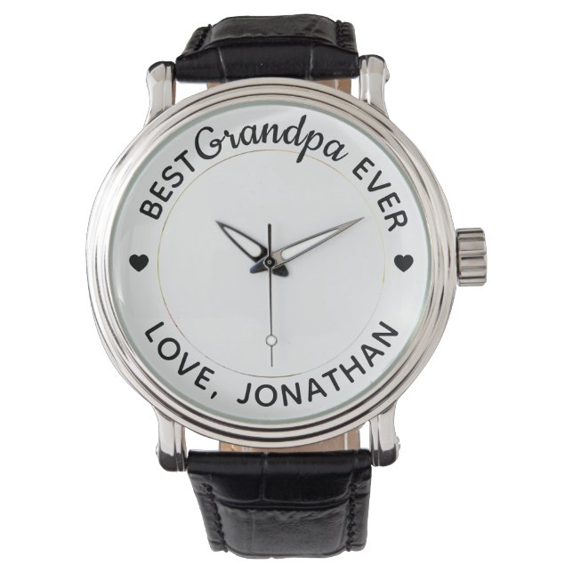 Personalised Best Grandpa Ever Custom Photo Watch (Front)