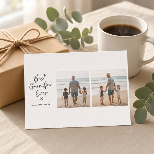 Personalised Best Grandpa Ever Photo Card 