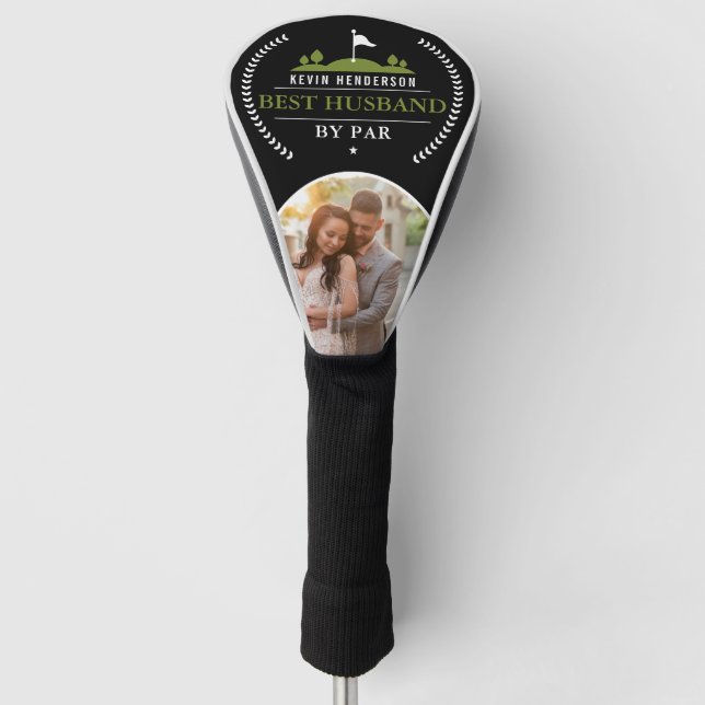 Personalised Best Husband By Par Photo Golf Head Cover (Front)