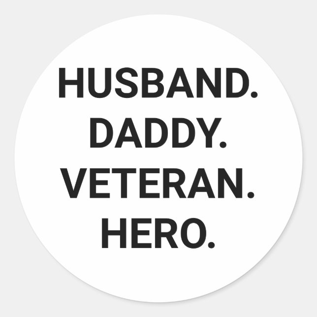 Personalised Best Husband Dad Daddy Father's Day Classic Round Sticker (Front)