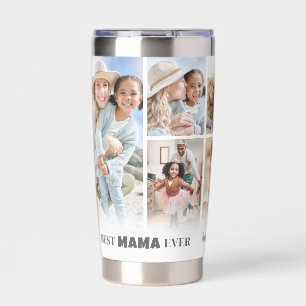Personalised Best Mama Photo Collage Mother Insulated Tumbler