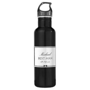 Personalised Best Man Bowtie Wedding Party Gift 710 Ml Water Bottle