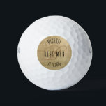 Personalised Best Man Brushed Gold Golf Balls<br><div class="desc">Make your own custom golf ball. Personalise this design with your own text. You can further customise this design by selecting the "customise further" link if desired.</div>
