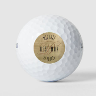 Personalised Best Man Brushed Gold Golf Balls