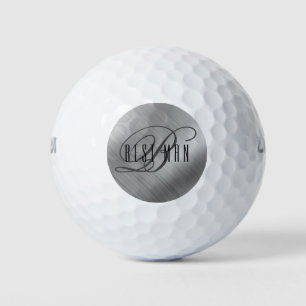 Personalised Best Man Brushed Silver Golf Balls
