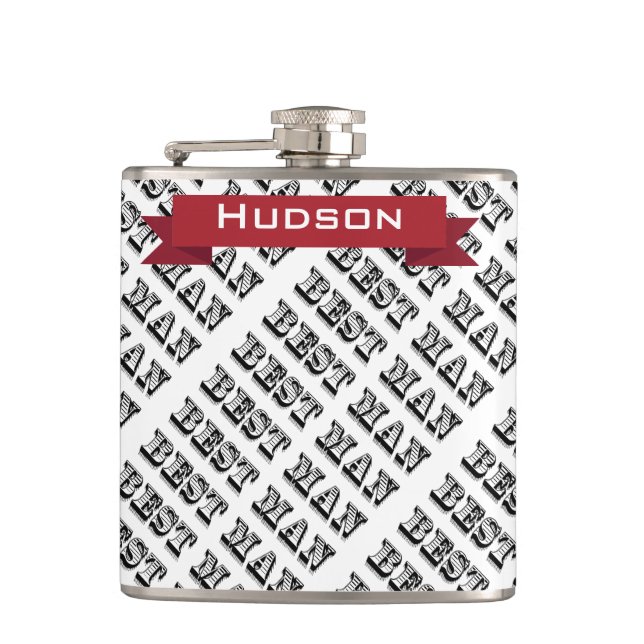Personalised Best Man Flask (Front)