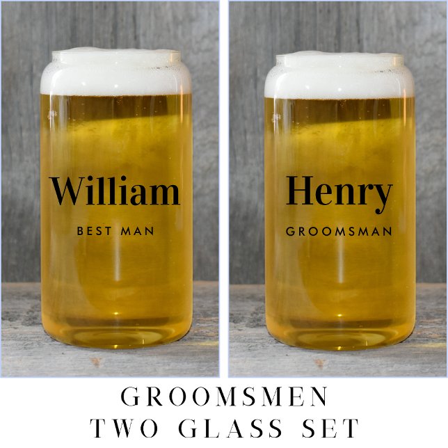 Personalised Best Man Groomsman Wedding Can Glass (Creator Uploaded)