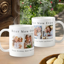 Personalised Best Mum Ever 5 Photo Collage Coffee