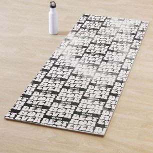 Personalised Best Mum Ever Black Tie Dye  Yoga Mat