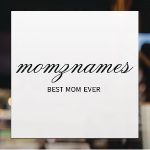 Personalised Best Mum Ever Calligraphy Name