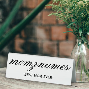 Personalised Best Mum Ever Calligraphy Name
