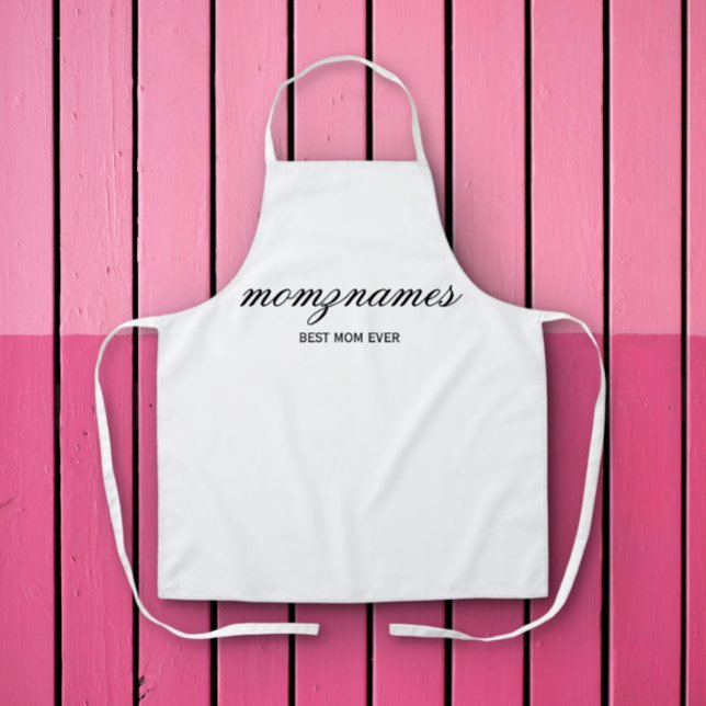 Personalised Best Mum Ever Calligraphy Name Apron (Creator Uploaded)