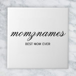 Personalised Best Mum Ever Calligraphy Name Ceramic Tile<br><div class="desc">Celebrate the special moms in your life with our Personalised Best Mum Ever Calligraphy Name design, perfect for Mother's Day, birthdays, or any occasion to show your love. This elegant and customisable gift is ideal for all moms—whether they’re the world's best mum ever, dog mum, cat mum, or bonus mum!...</div>