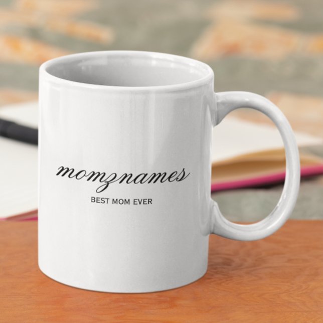 Personalised Best Mum Ever Calligraphy Name Coffee Mug (Creator Uploaded)