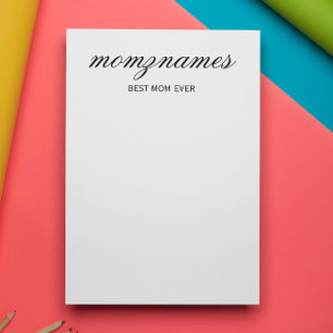 Personalised Best Mum Ever Calligraphy Name Custom Letterhead