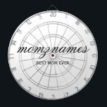 Personalised Best Mum Ever Calligraphy Name Dartboard<br><div class="desc">Celebrate the special moms in your life with our Personalised Best Mum Ever Calligraphy Name design, perfect for Mother's Day, birthdays, or any occasion to show your love. This elegant and customisable gift is ideal for all moms—whether they’re the world's best mum ever, dog mum, cat mum, or bonus mum!...</div>