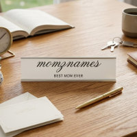 Personalised Best Mum Ever Calligraphy Name