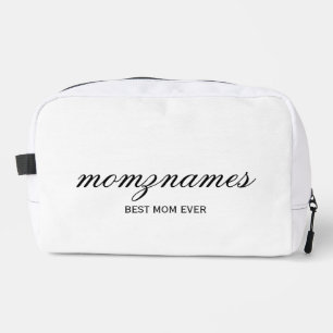 Personalised Best Mum Ever Calligraphy Name Dopp Kit