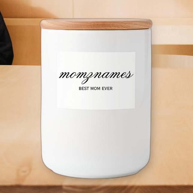 Personalised Best Mum Ever Calligraphy Name Food Label (Creator Uploaded)