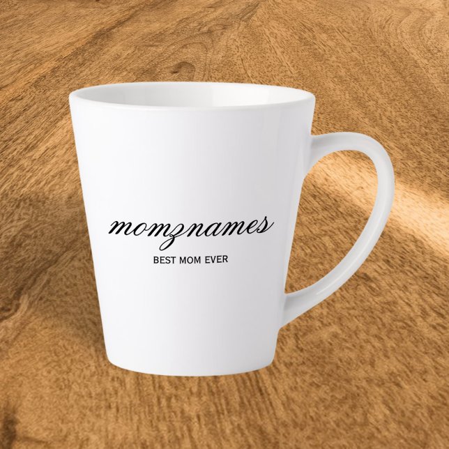 Personalised Best Mum Ever Calligraphy Name Latte Mug (Creator Uploaded)