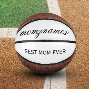 Personalised Best Mum Ever Calligraphy Name Mini Basketball