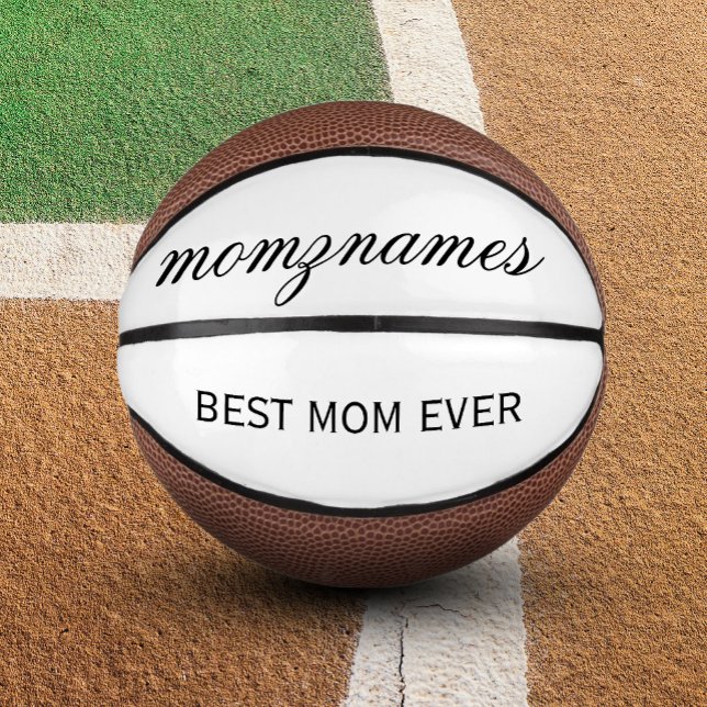Personalised Best Mum Ever Calligraphy Name Mini Basketball (Creator Uploaded)