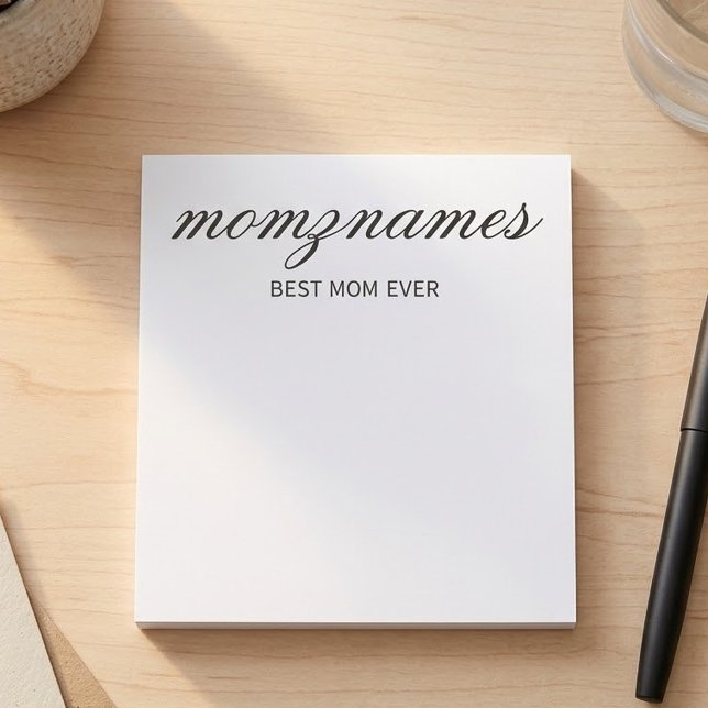 Personalised Best Mum Ever Calligraphy Name Notepad (Creator Uploaded)