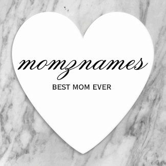 Personalised Best Mum Ever Calligraphy Name Paper Coaster