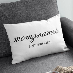 Personalised Best Mum Ever Calligraphy Name Pillowcase