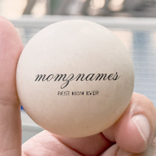 Personalised Best Mum Ever Calligraphy Name Ping Pong Ball