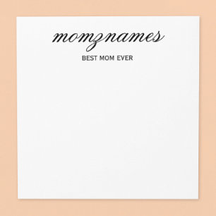 Personalised Best Mum Ever Calligraphy Name Post-it Notes