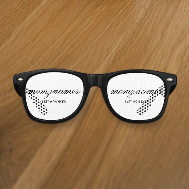 Personalised Best Mum Ever Calligraphy Name Retro Sunglasses (Creator Uploaded)