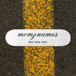 Personalised Best Mum Ever Calligraphy Name Skateboard<br><div class="desc">Celebrate the special moms in your life with our Personalised Best Mum Ever Calligraphy Name design, perfect for Mother's Day, birthdays, or any occasion to show your love. This elegant and customisable gift is ideal for all moms—whether they’re the world's best mum ever, dog mum, cat mum, or bonus mum!...</div>