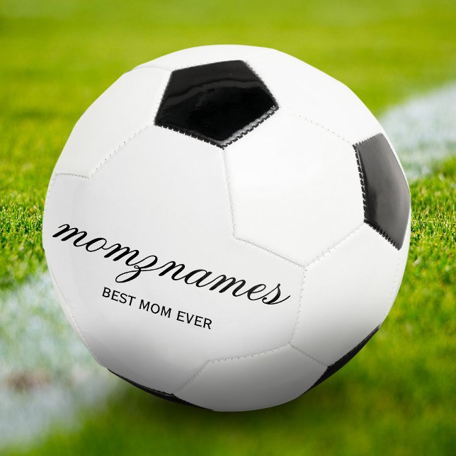 Personalised Best Mum Ever Calligraphy Name Soccer Ball (Creator Uploaded)