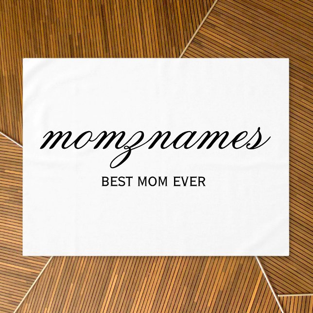 Personalised Best Mum Ever Calligraphy Name Tablecloth (Creator Uploaded)