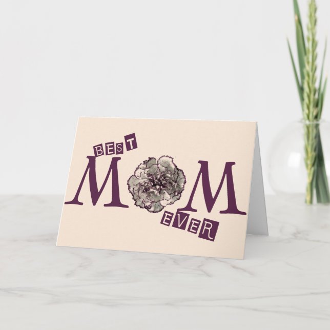 Personalised "Best Mum Ever" Cool Unique Card (Front)