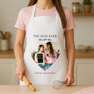 Personalised Best Mum Ever Heart Photo Apron