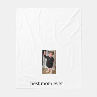 Personalised "Best Mum Ever" Mother's Day Photo  Fleece Blanket