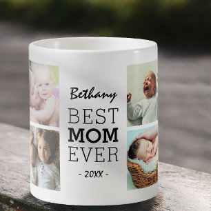 Personalised Best Mum Ever Photo Collage Coffee Mug