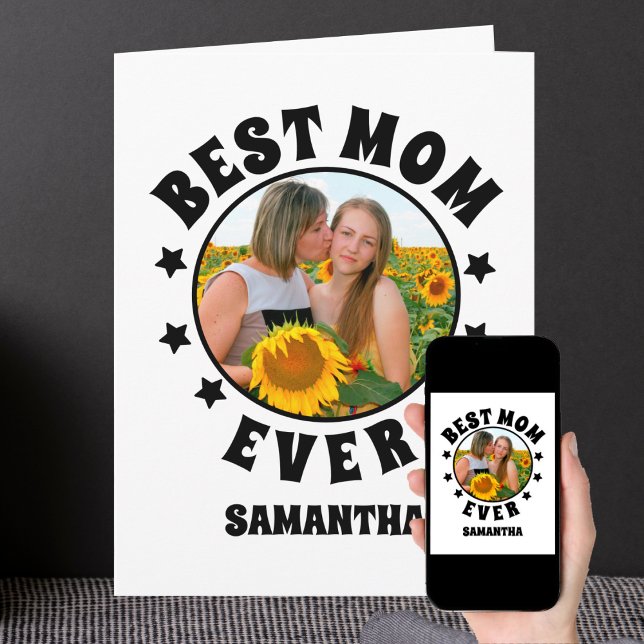 Personalised Best Mum Ever Photo Mother's Day Card (Creator Uploaded)