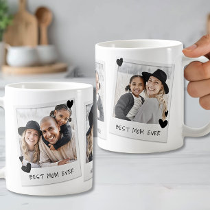 Personalised Best Mum Ever Retro Photo Coffee Mug