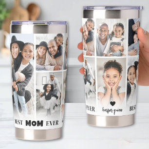 Personalised Best Mum Photo Collage Mother Insulated Tumbler
