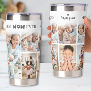 Personalised Best Mum Photo Collage Mother Insulated Tumbler