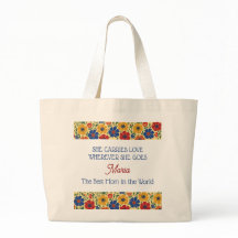 Personalised Best Mum Two-Sided Floral Tote Bag