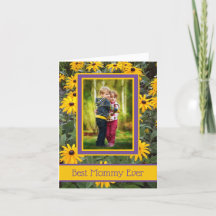 Personalised Best Mummy Ever Yellow Flowers Photo
