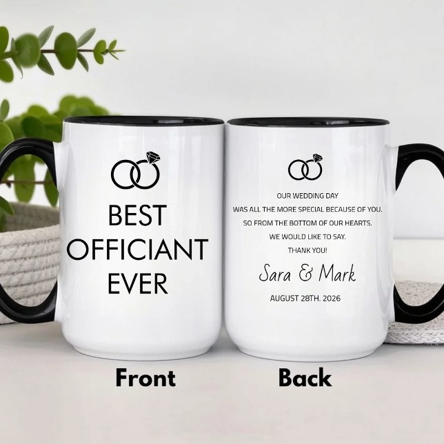 Personalised Best Officiant Ever Mug for Wedding (Creator Uploaded)