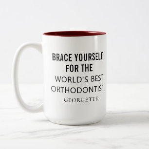 Personalised Best Orthodontist Professional Name Two-Tone Coffee Mug